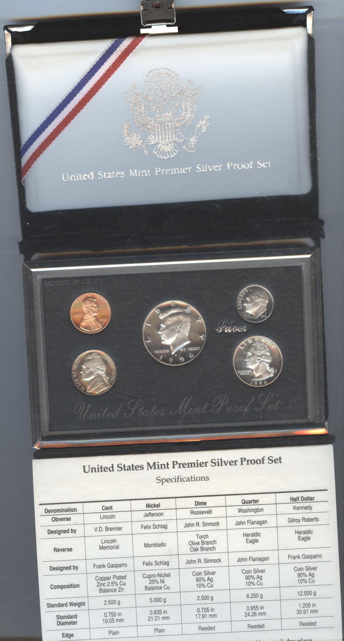 1996-S PREMIER SILVER PROOF SET