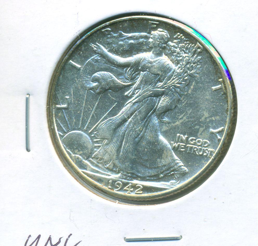 1942 WALKING LIBERTY HALF