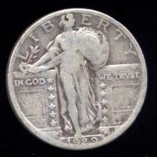 1929 ... Bold Date ... Standing Liberty Quarter