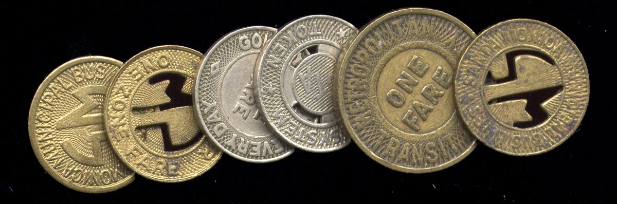 6 Old Transportation Tokens