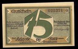 1921 Notgeld ... Old German Money