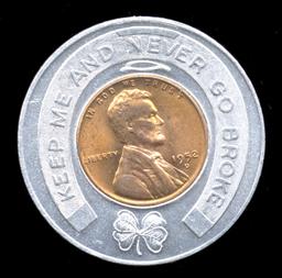 1952-D ... BU Encased Cent ... Rexall