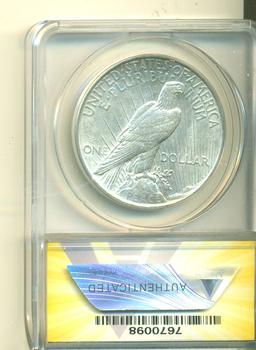 1922 VAM 1AC PEACE DOLLAR