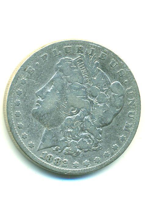 1882 MORGAN SILVER DOLLAR