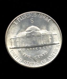 1945-S ... GEM BU ... Jefferson Nickel