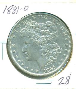 1881-O MORGAN SILVER DOLLAR