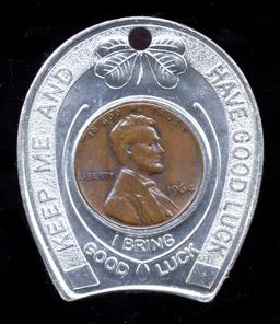 1964 UNC ... Rio Coin Corp ... Encased Good Luck Penny