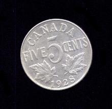 1928 ... 5 Cent Nickel ... Canada