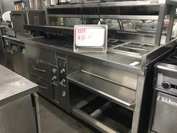 All Stainless Steel 93" Table with Wells 2 Pan Drop ins