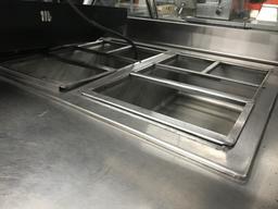 All Stainless Steel 93" Table with Wells 2 Pan Drop ins