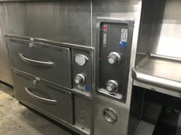 All Stainless Steel 93" Table with Wells 2 Pan Drop ins