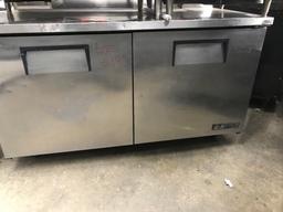 TRUE 60" 2 DOOR WORKTOP FREEZER