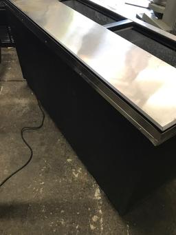 True 65" back bar refrigerator