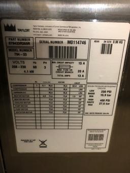 TAYLOR 3 FLAVOR WATER COOLED ICE CREAM MACHINE, MODEL 794-33