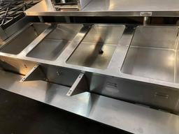 Supermetal 4 Compartment Gas Steam Table