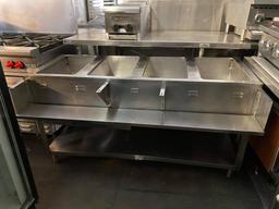 Supermetal 4 Compartment Gas Steam Table