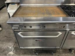 Tri Star 6 Burner Gas Range , 36” Griddle & 2 Ovens Below