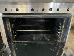 Tri Star 6 Burner Gas Range , 36” Griddle & 2 Ovens Below