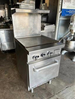 Atosa 24” Gas Griddle w/ Oven Below & Overshelf