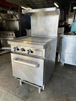 Atosa 24” Gas Griddle w/ Oven Below & Overshelf