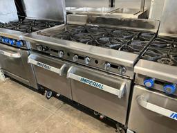 Imperial 48” Combination Range 6 Burners, 12” Griddle & 2 Ovens Below (No bottom covers provided)
