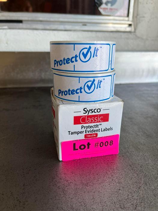 Sysco Classic Tamper Evident Labels