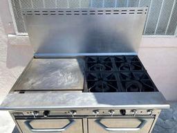 TRI STAR 48" 4 BURNER / 24" GRIDDLE W/2 OVEN