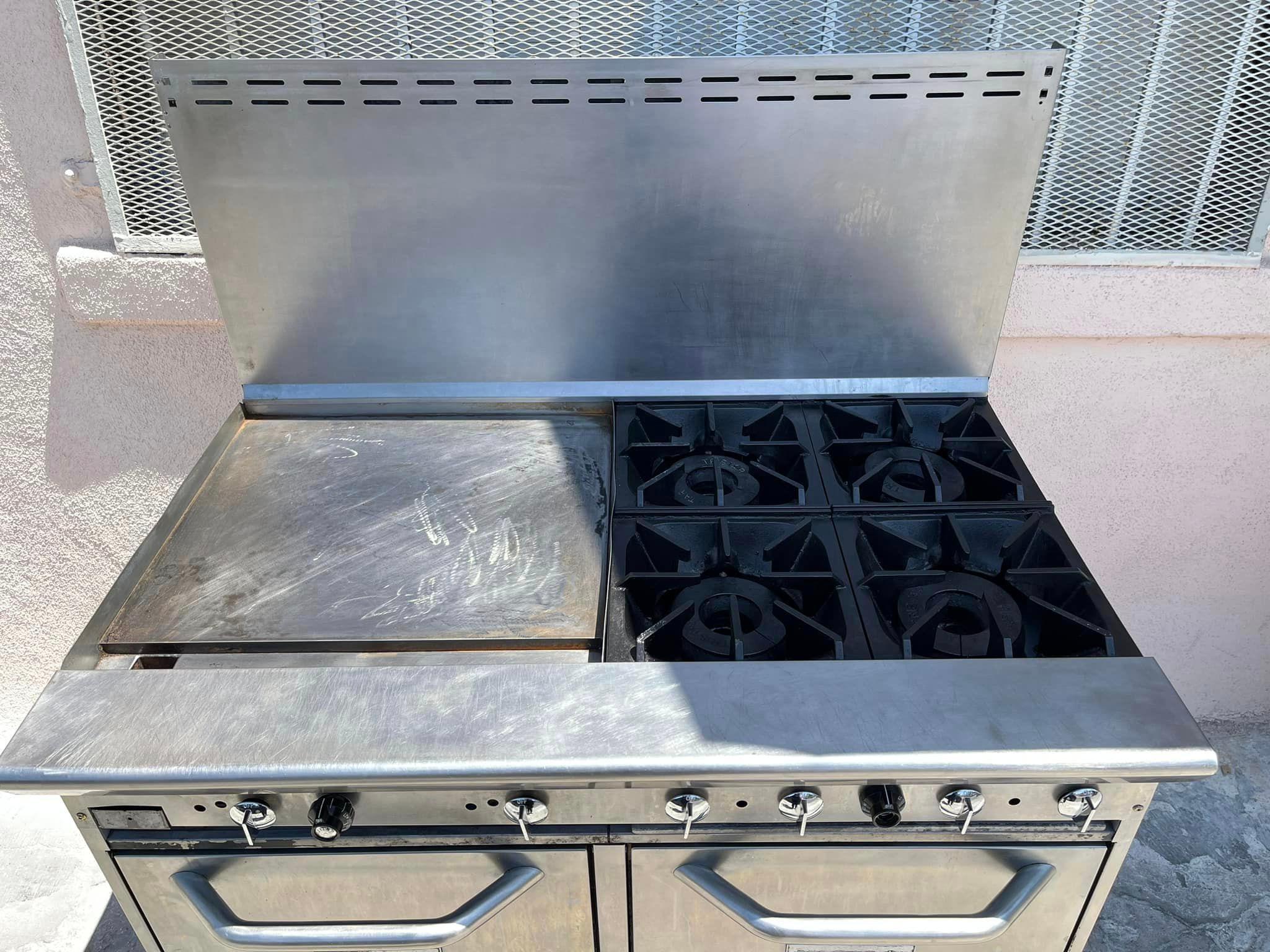 TRI STAR 48" 4 BURNER / 24" GRIDDLE W/2 OVEN