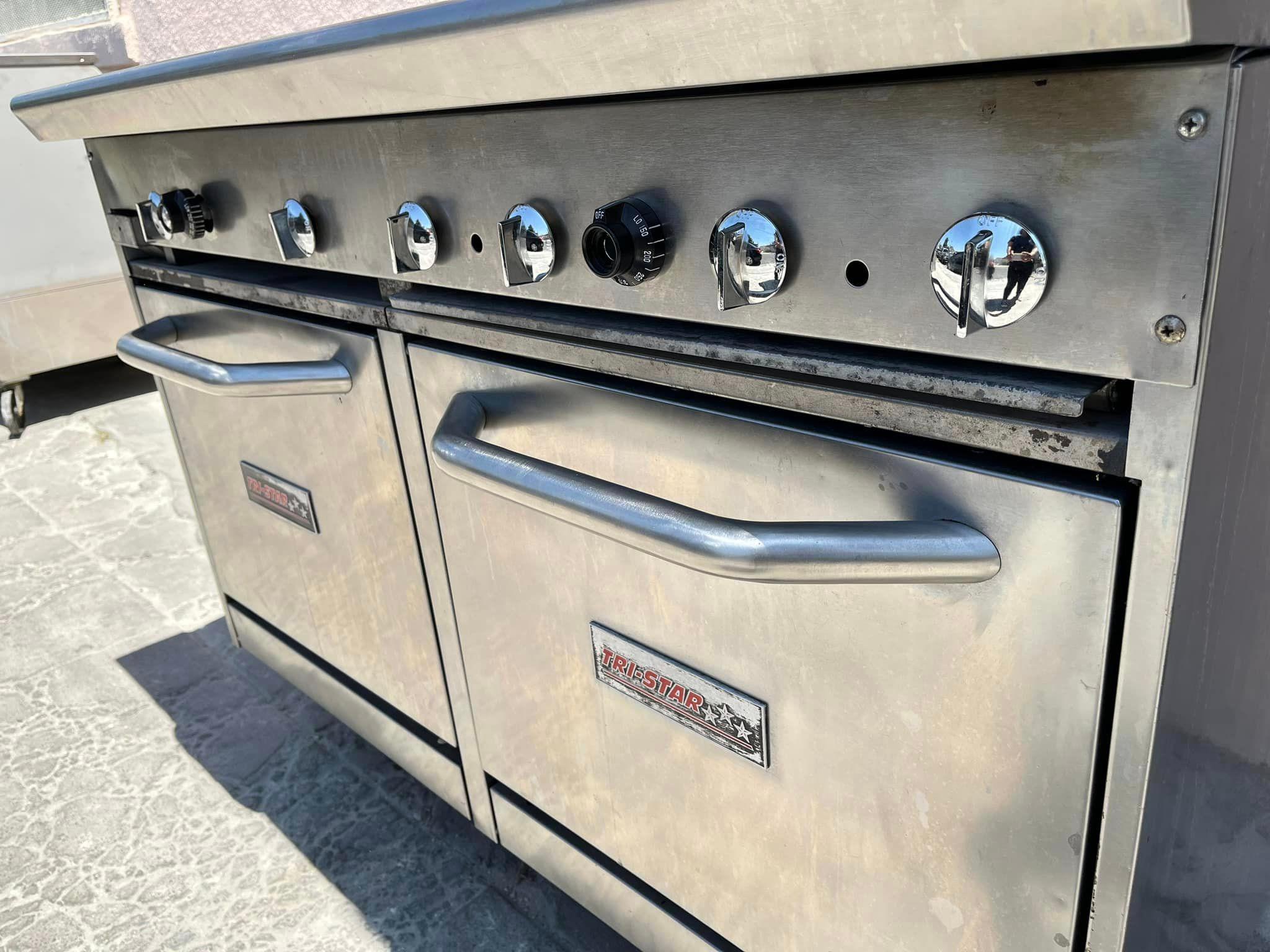 TRI STAR 48" 4 BURNER / 24" GRIDDLE W/2 OVEN