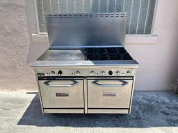 TRI STAR 48" 4 BURNER / 24" GRIDDLE W/2 OVEN