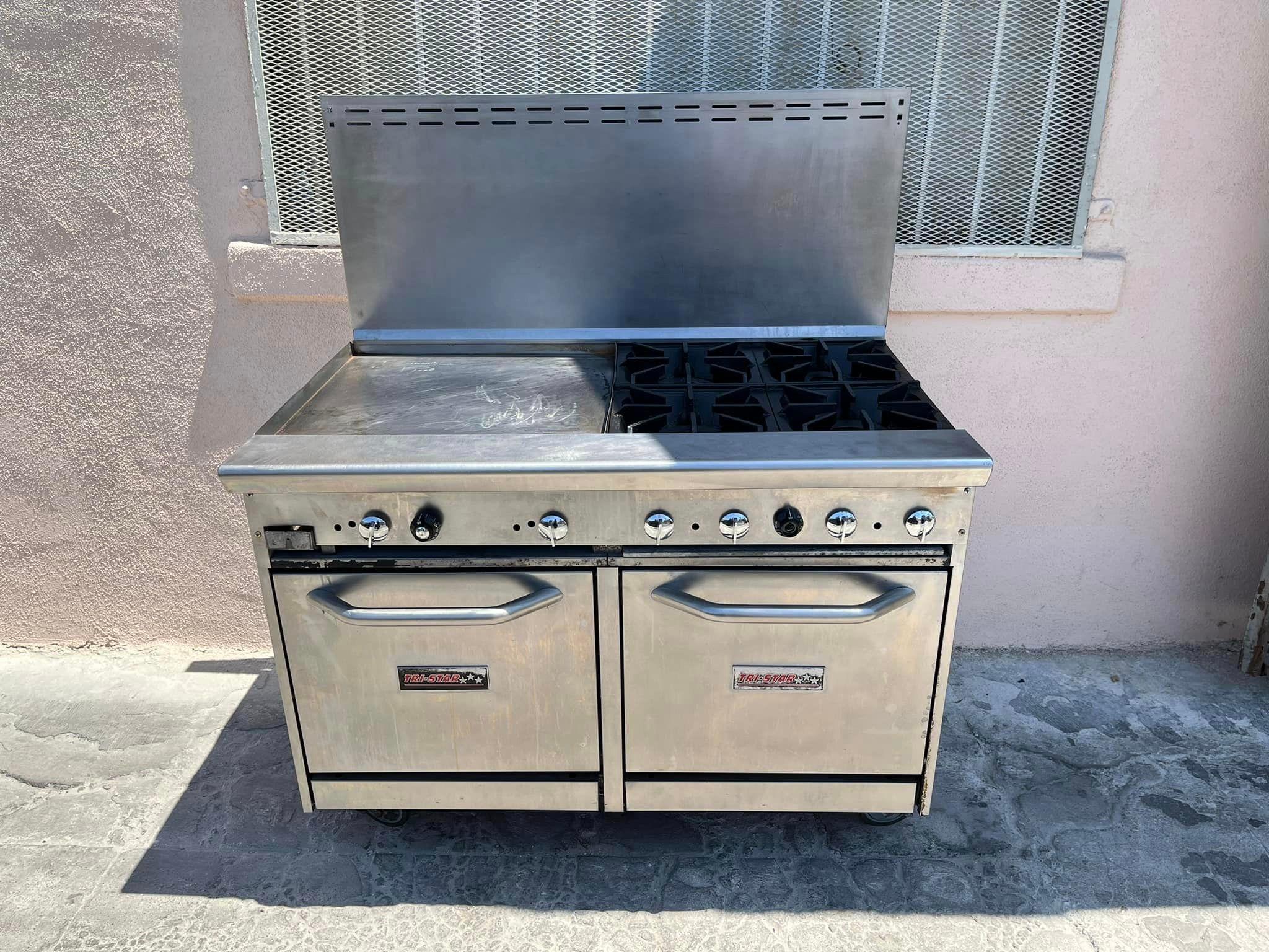 TRI STAR 48" 4 BURNER / 24" GRIDDLE W/2 OVEN