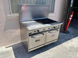 TRI STAR 48" 4 BURNER / 24" GRIDDLE W/2 OVEN