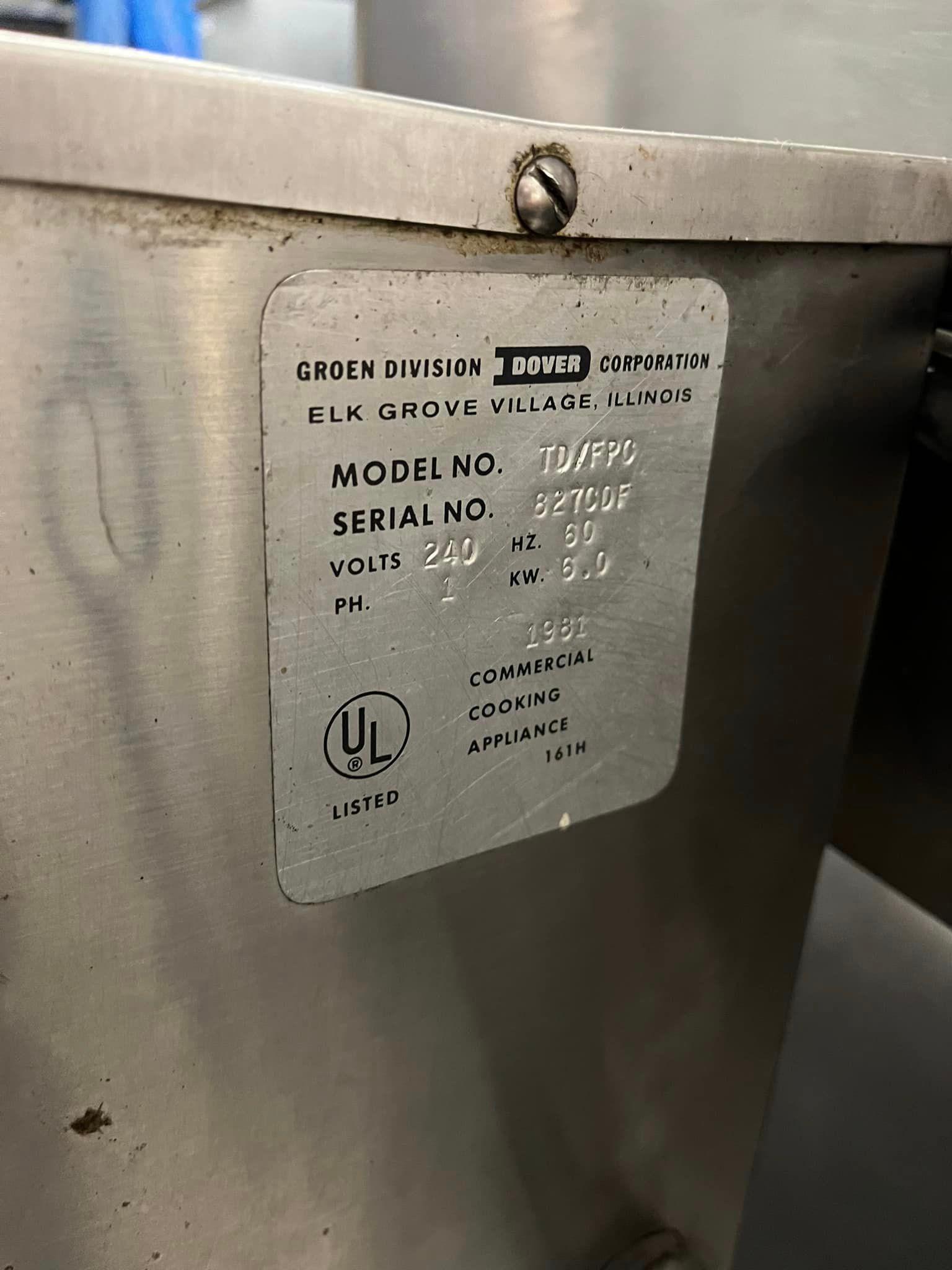 Groen TD/FPC 40 Qt Braising Pan
