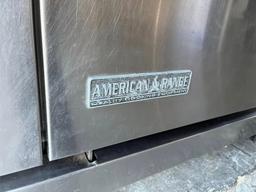 American Range Combination Gas Range 12” Charbroiler, 4 Burners & Oven Below