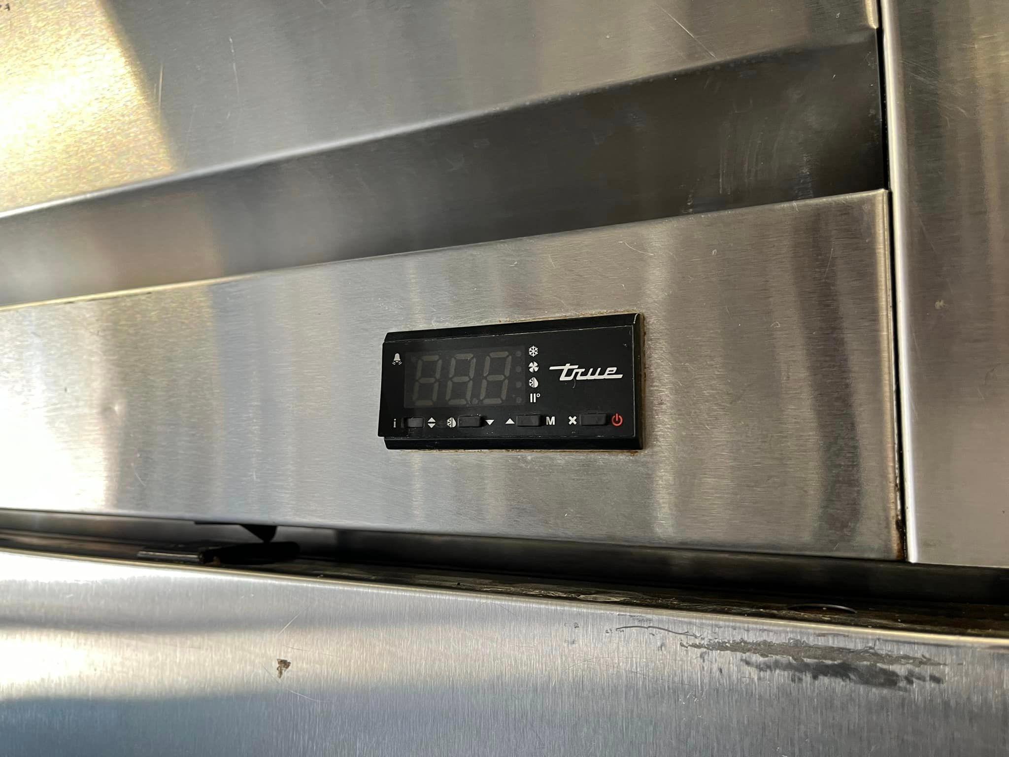 True 2 Door Refrigerator w/Digital Thermostat