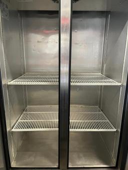 True 2 Door Refrigerator w/Digital Thermostat