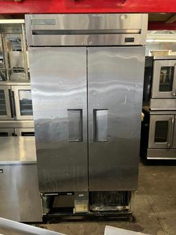 True 2 Door Refrigerator w/Digital Thermostat