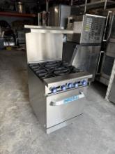 WOW! Imperial 4 Burner Gas Range w/Oven Below & Overshelf