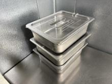 1/2” Size 4” Deep Hotel Pan w/Plastic Lids