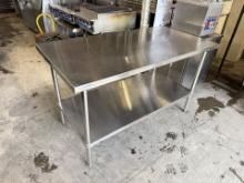 GSW All Stainless Steel 60” W X 30” D X 35” H Worktop Table