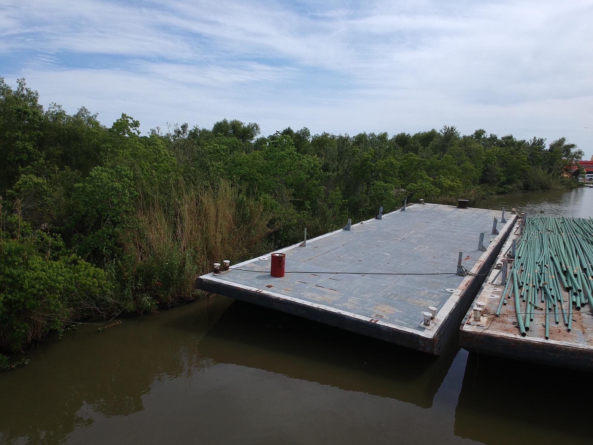 110'X30'X 8' DECK BARGE (OB133 BARGE) OFFSITE ITEM Located in LaRose, La, Selling on Thursday, May 2