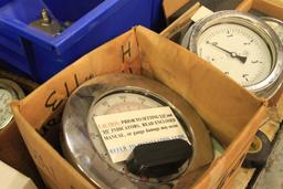 Lot of pressure gauges up to 30,000 PSI, etc...