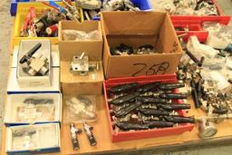 Lot of misc valves, valve actuators, valve handles