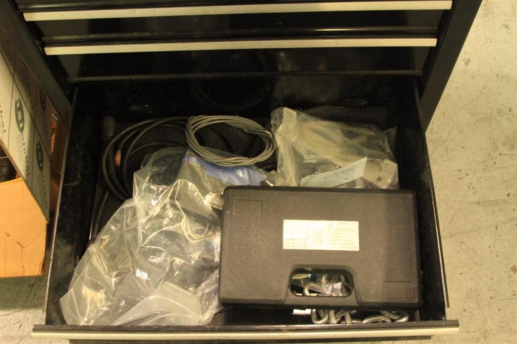 Craftsman rolling tool chest w/ misc tools, fittings and implements
