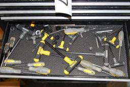 Craftsman rolling tool chest w/ misc tools, fittings and implements