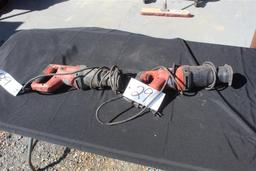 LOT OF 2 HILTI WSR1000 ELECTRIC RECIPROCATING SAWS