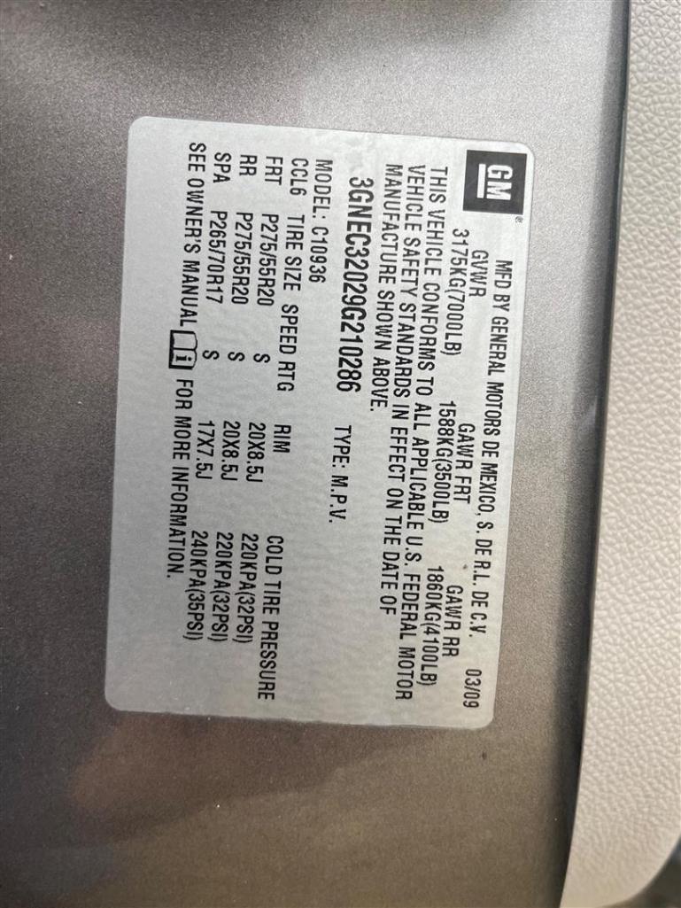 2009 CHEVROLET AVALANCHE