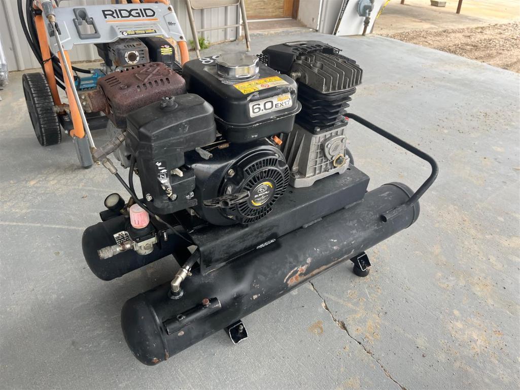 PORTABLE SHOP COMPRESSOR, SUBARU GAS ENGINE