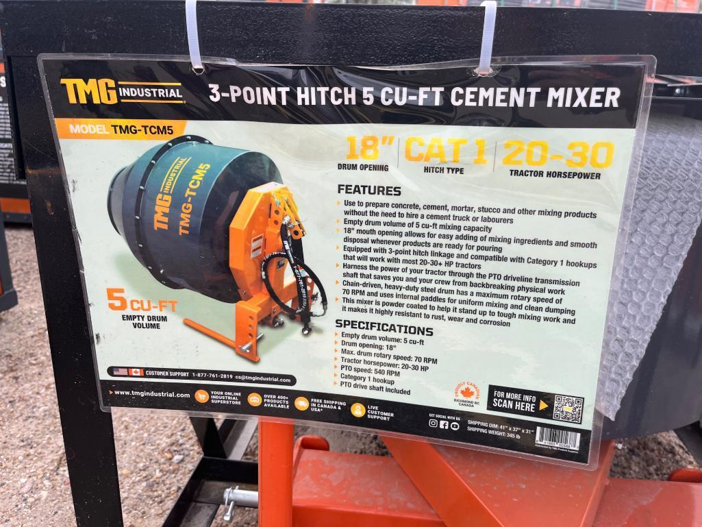 5CU-FT 3PTH CEMENT MIXER