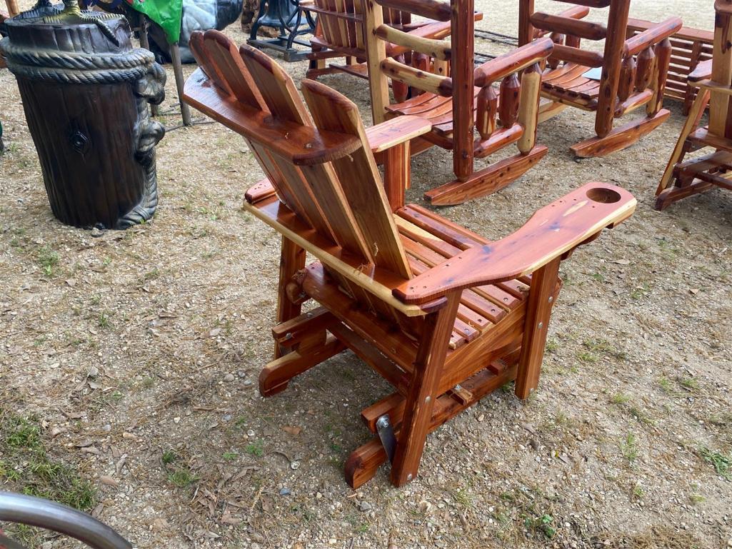 AMISH BUILT RED CEDAR SINGLE GLIDER